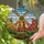 Art Lovers' Intricate Stained Glass Dutch Windmill Floral Mosaic Jewel Tones Stained Glass Suncatcher - 2