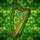 Celtic Heritage Enthusiasts' Tiffany Style Stained Glass Irish Harp Emerald Green Golden Clover Mosaic Stained Glass Suncatcher - 5