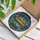 Art Lovers' High Contrast Stained Glass Rainbow Stripe Floral Wreath Jewel Tone Mosaic Stained Glass Suncatcher - lCEEW0hIim