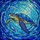 Ocean Lovers' Vibrant Tiffany Stained Glass Sea Turtle Mosaic Sapphire Blue Turquoise Art Stained Glass Suncatcher - 5
