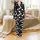 Cat Lovers' Cute Stylized Black White Grey Pastel Pink All-Over Cartoon Cat Pattern Satin Pajamas Set - 7GWJC9WP9P