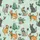 Festive Cat Lovers' Whimsical Mint Green Christmas Cats Pattern with Red Santa Hats & Holly Satin Pajamas Set - 4