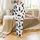 Cat Lovers' Whimsical Black Cats White Background Cartoon Design with Pink Accents, Yarn Balls & Paw Prints Satin Pajamas Set - 2