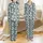 Cat Lovers' Dusty Blue Whimsical Naive Cartoon Cats Musical Play Pattern Satin Pajamas Set - 1