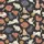 Cat Lovers' Whimsical Flat Art Cats Pattern in Muted Greys Cream Rose Terracotta on Dark Charcoal Satin Pajamas Set - 4