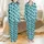 Cat Lovers' Playful Black Cats White Crescent Moons Twinkle Stars Light Aqua Whimsical Pattern Satin Pajamas Set - 1