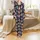 Cat Lovers' Whimsical Cartoon Cat Ensemble Playing Music Baking Sailing DJing on Deep Navy Satin Pajamas Set - 2