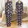 Cat Lovers' Whimsical Cartoon Cat Ensemble Playing Music Baking Sailing DJing on Deep Navy Satin Pajamas Set - 1