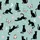 Cat Lovers' Whimsical Dreamy Light Teal Scattered Black Cat Pale Pink Butterfly Heart Star Pattern Satin Pajamas Set - 4
