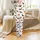 Dachshund Lovers' Whimsical Halloween Dachshund Costumes Pattern with Skeletons, Witches, Bats, Pumpkins, & Ghosts in Orange, Purple, Green Satin Pajamas Set - 2