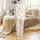 Kawaii Aesthetic Lovers Seamless Pastel Pink Bear Dreamland Pattern with Stars, Moons & Hot Cocoa on Creamy Off-White Satin Pajamas Set - 3
