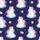 Cat Lovers' Dreamy Whimsical White Cats Teal Eyes Pink Flower Crowns Indigo Cherry Blossom Pattern Satin Pajamas Set - 4