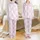 Elegant Pink Toile de Jouy: Vintage Rose & Bow Botanical - Velveteen Plush Throw Satin Pajamas Set - 1