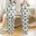 Boston Terrier Lover Loungewear: Playful Coffee Dog Seamless Pattern - Black & White, Teal & Cream Art Satin Pajamas Set - 1