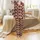 Tropical Bathroom Decor: Serene Palm Tree Silhouette Rose Peach Gradient Fabric Shower Curtain Satin Pajamas Set - 2