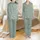 Personalized Bridesmaid & Bridal Party Sage Green Typographic Wedding Phrase Pattern Satin Sleep Set Satin Pajamas Set - 1