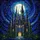 Fantasy Art Enthusiasts' Intricate Stained Glass Gothic Castle Lunar Cosmic Jewel Tone Mosaic Stained Glass Suncatcher - 5