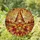 Autumn Lovers' Whimsical Gnome Stained Glass Maple Leaf Orange Gold Red Jewel Tone Art Stained Glass Suncatcher - 1