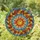 Nature Lovers' Vibrant Jewel Tone Stained Glass Sunburst Autumn Leaf Mosaic Pattern Stained Glass Suncatcher - 1
