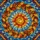 Nature Lovers' Vibrant Jewel Tone Stained Glass Sunburst Autumn Leaf Mosaic Pattern Stained Glass Suncatcher - 5