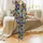 Cat Lovers' Playful Multi-Color Cartoon Cat Faces Block Mosaic with Teal Pink Purple Yellow Graffiti Accents Satin Pajamas Set - 2