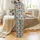 Cat Lovers' Whimsical Rainbow Stacked Cartoon Cats Distressed Paw Print Art Satin Pajamas Set - 3