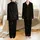 Cat Lovers' All-Over Stylized Black Cat Crowd Pattern with Vibrant Yellow Eyes Flat Art Satin Pajamas Set - 1