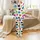 Cat Lovers' Whimsical Hand-Drawn Doodle Abstract Cats Pattern with Vibrant Multi-Color Crayon Style Satin Pajamas Set - 2