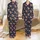 Highland Cow Lovers' Charming Watercolor Fluffy Autumn Plaid Farm Animal Pattern on Deep Navy Satin Pajamas Set - 1