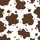 Pattern Lovers' Fluid Organic Dark Brown Cow Print Style on Crisp White Satin Pajamas Set - 4