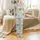 Baby Animal Lovers' Whimsical Illustrative Sleeping Baby Animals Pale Sage Green Pattern: Cow, Bear, Lamb, Bunny in Blue Checkered Pajamas Satin Pajamas Set - 2