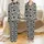 Contemporary Design Enthusiasts' Bold Black Organic Blob Abstract Pattern on Light Cream Satin Pajamas Set - 1