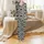 Contemporary Design Enthusiasts' Bold Black Organic Blob Abstract Pattern on Light Cream Satin Pajamas Set - 2