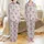 Cute Animal Lovers' Whimsical Pink Highland Cow Heart Sunglasses Bow Lollipop Seamless Pattern Satin Pajamas Set - 1