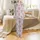 Cute Animal Lovers' Whimsical Pink Highland Cow Heart Sunglasses Bow Lollipop Seamless Pattern Satin Pajamas Set - 2