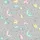 Whimsical Cat Lovers' Pastel Celestial Cats Moon Stars Planets Soft Grey Pattern Satin Pajamas Set - 4