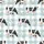 Cow Lovers' Light Blue White Watercolor Gingham Hand-Drawn Holstein Cow Pasture Repeat Pattern Satin Pajamas Set - 4