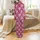 Cute Animal Lovers' Vibrant Hot Pink Flat 2D Cartoon Dairy Cow Rosy Cheeks Strawberry Moo Design Satin Pajamas Set - 3
