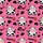 Cute Animal Lovers' Vibrant Hot Pink Flat 2D Cartoon Dairy Cow Rosy Cheeks Strawberry Moo Design Satin Pajamas Set - 4