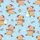 Capybara Lovers' Whimsical Cartoon Capybara Christmas Ice Skating Light Blue Seamless Pattern Satin Pajamas Set - 4