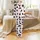 Cat Lovers' Whimsical Black Cat Pink Blob Polka Dot Seamless White Pattern Satin Pajamas Set - 2