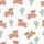 Animal Lovers' Cute Hand-Drawn Terracotta Highland Cow Sage Saguaro Cactus Repeating Pattern Satin Pajamas Set - 4