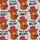 Sarcasm Enthusiasts' Illustrative Red Highland Bull Coffee Pink Cap All-Over Pattern Satin Pajamas Set - 4