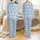 Unique Art Aficionados' Whimsical Engraving Bull & Toilet Repeating Pattern, Light Blue Dark Blue 'THIS IS' Text Satin Pajamas Set - 1