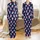 Whimsical Cowgirl Style: Pale Pink Boots, Pink Ribbons & Stars on Dark Navy Wearable Satin Pajamas Set - 1