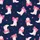 Whimsical Cowgirl Style: Pale Pink Boots, Pink Ribbons & Stars on Dark Navy Wearable Satin Pajamas Set - 4