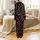Determined Individuals' Flat Cartoon Bulls Pattern Dark Reddish-Brown & Black 'Come on! Fight!' Text Satin Pajamas Set - 3