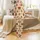 Western Enthusiasts' Vintage Cartoon Cowboy Landscape Pattern with Reddish-Brown Horses, Forest Green Cacti, and Mesa Mountains Satin Pajamas Set - 2