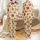 Western Enthusiasts' Vintage Cartoon Cowboy Landscape Pattern with Reddish-Brown Horses, Forest Green Cacti, and Mesa Mountains Satin Pajamas Set - 1