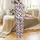 Whimsical Cartoon Cow Faces & Bubblegum Pink Spots Print Item Satin Pajamas Set - 3